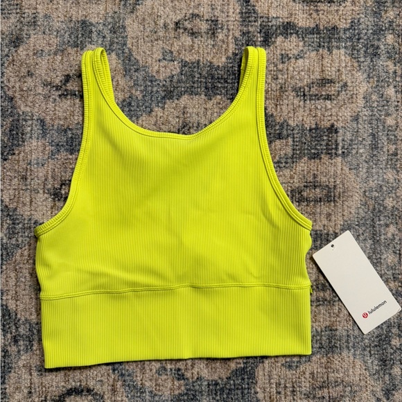 lululemon athletica Tops - Lululemon Power Pivot Ribbed Tank Top Highlight Yellow‎ 10 NWT